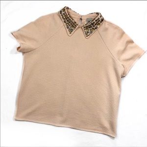 ASOS jeweled neck top